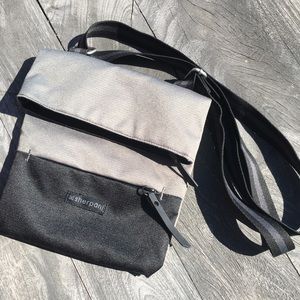 Sherpa- travel crossbody bag, black and grey